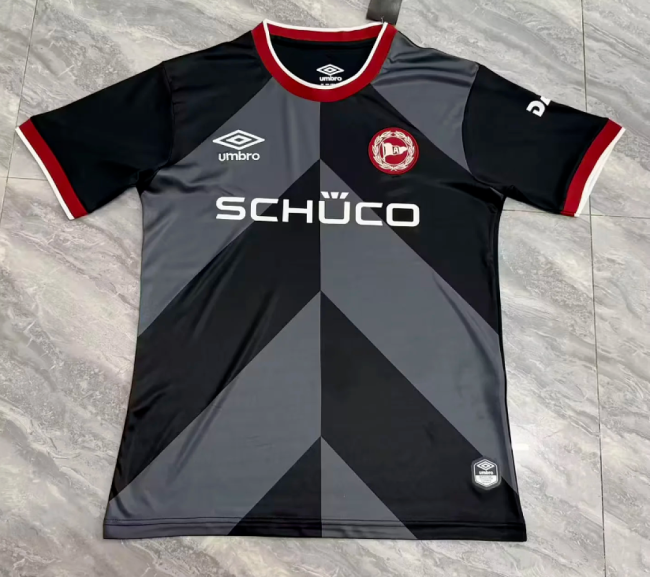 Fan Version 2026-2027 Arminia Bielefeld Away Black/Grey Soccer Jersey Football Shirt