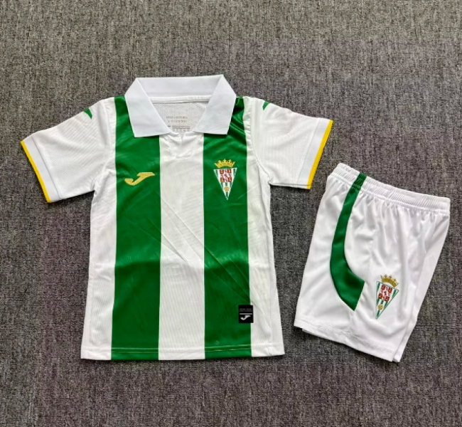 Youth Uniform Kids Kit 2026-2027 Cordoba Home Soccer Jersey Shorts Child Football Set
