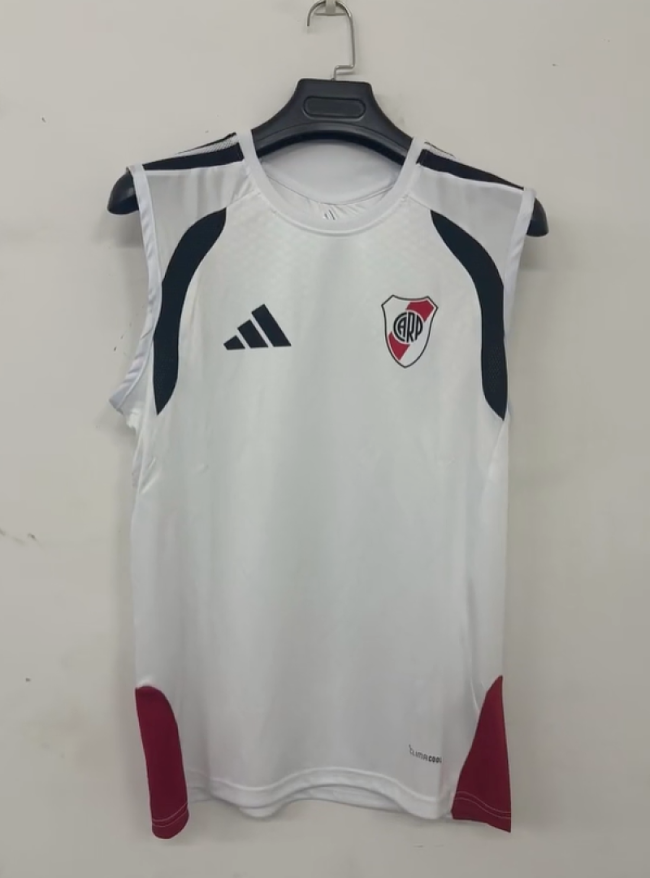 Fans Version 2026-2027 River Plate White Soccer Training Vest Real Football Shirt