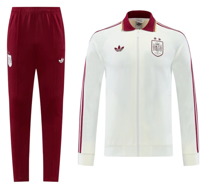 with 2 Stars 2026-2027 Spain Away Soccer Tracksuit Jacket Football Jacket and Pants