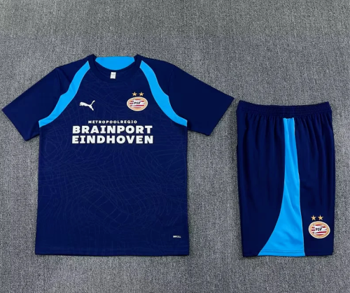 Adult Uniform 2026-2027 PSV Dark Blue Soccer Training Jersey and Shorts Football Kits