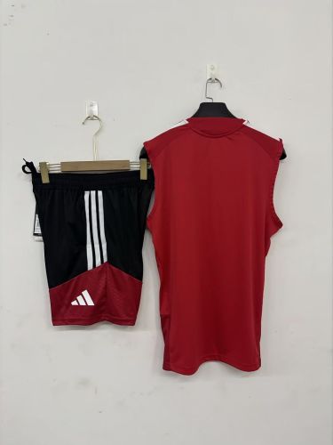 Adult Uniform 2026-2027 River Plate Red Soccer Training Vest and Shorts Football Kits