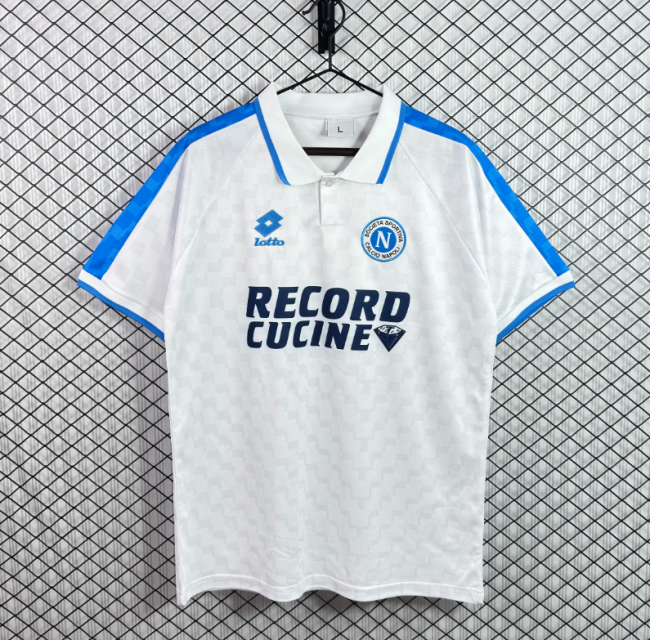 Retro Jersey 1995-1997 Calcio Napoli Away White Soccer Jersey Napoles Vintage Football Shirt