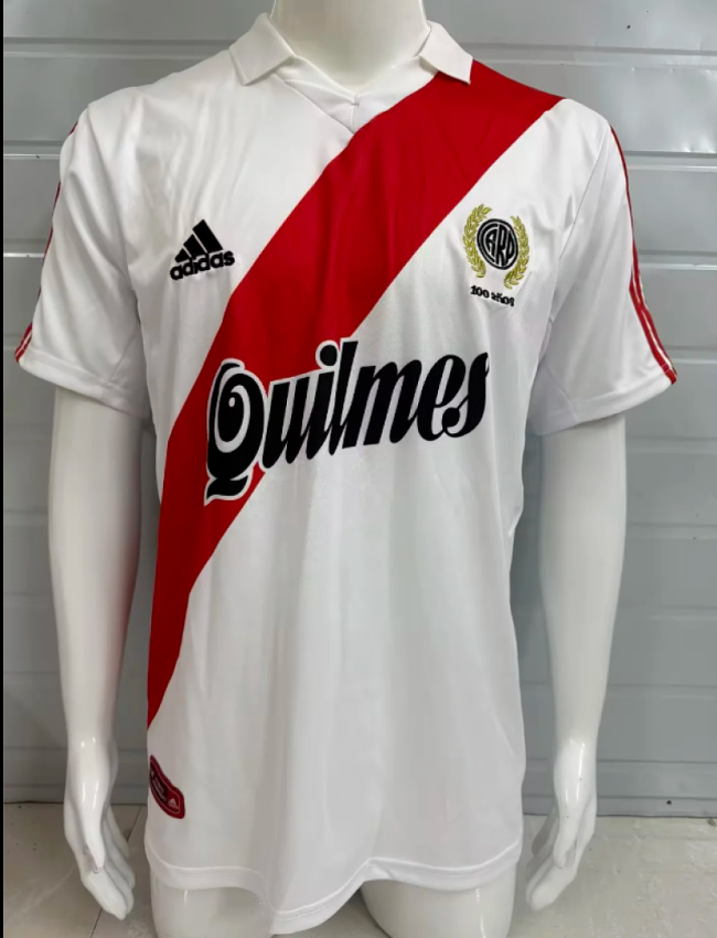 Retro Jersey 2001-2002 River Plate 100th Anniversary Soccer Jersey Vintage Football Shirt