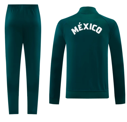 2026-2027 Mexico Dark Green Soccer Tracksuit Jacket Football Jacket and Pants