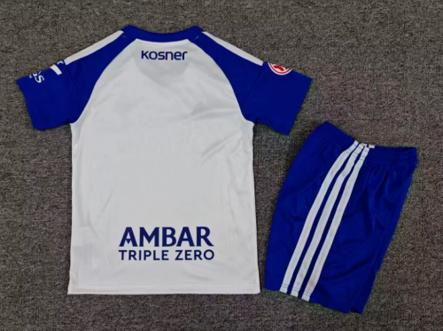 Youth Uniform Kids Kit 2026-2027 Zaragoza Home Soccer Jersey Shorts Child Football Set