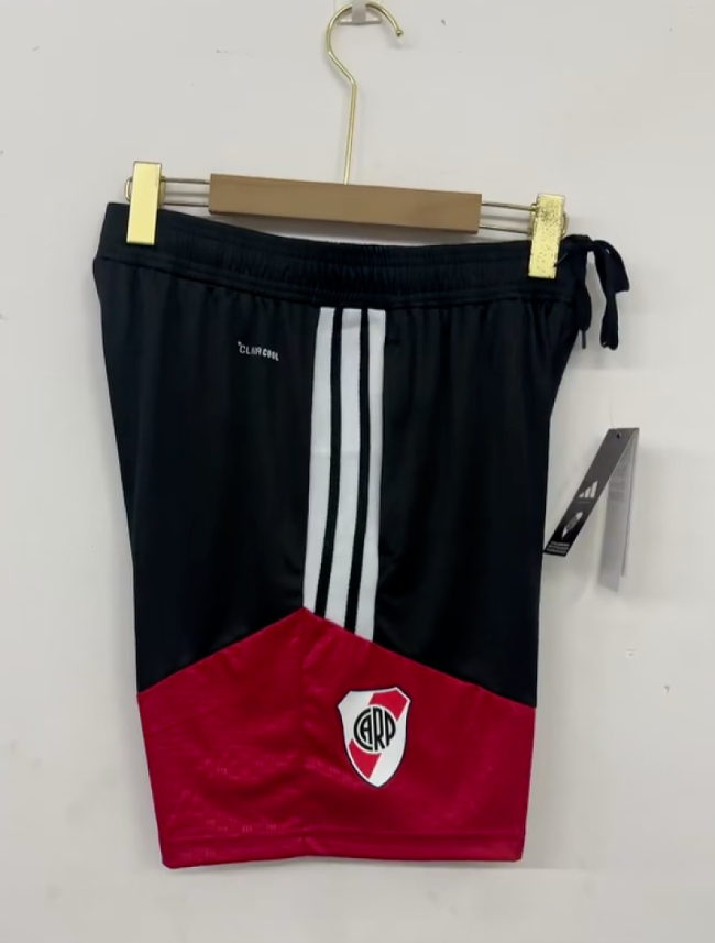 Fan Version 2026-2027 River Plate Black/Red Soccer Training Shorts Football Shorts