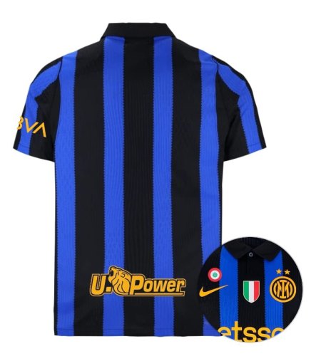 with BBVA+U Power+Scudetto+Coppa Italia Patch Player Version 2026-2027 Inter Milan Home Soccer Jersey Football Shirt