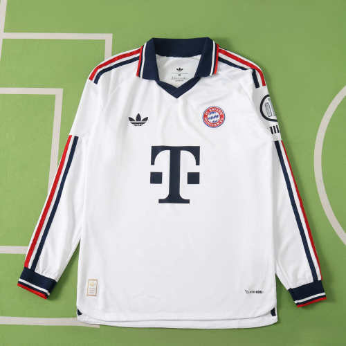 Long Sleeve Player Version 2026-2027 Bayern Munich Away White Soccer Jersey Bayern Munchen Football Shirt