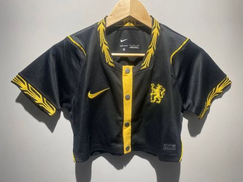 Women 2026-2027 Chelsea Away Black MLB Crop Shirt Girl Jersey