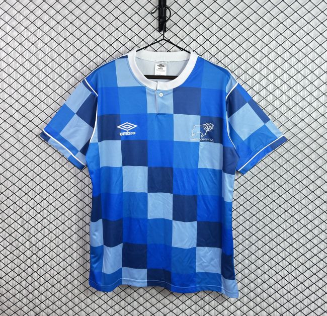 Retro Jersey 1987-1989 Derby County Away Soccer Jersey Vintage Football Shirt