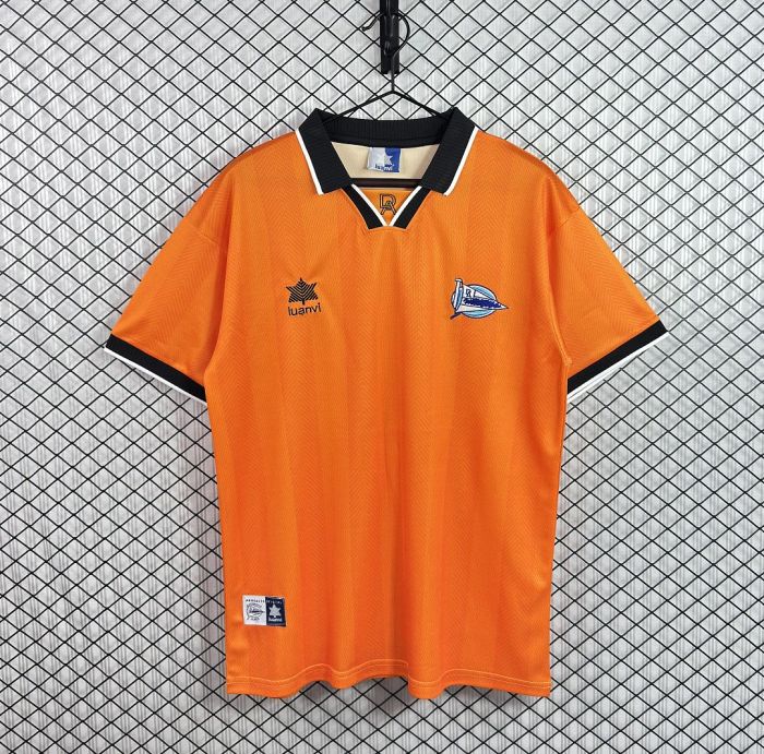 Retro Jersey 1990-1992 Deportivo Alaves Away Orange Soccer Jersey Vintage Football Shirt