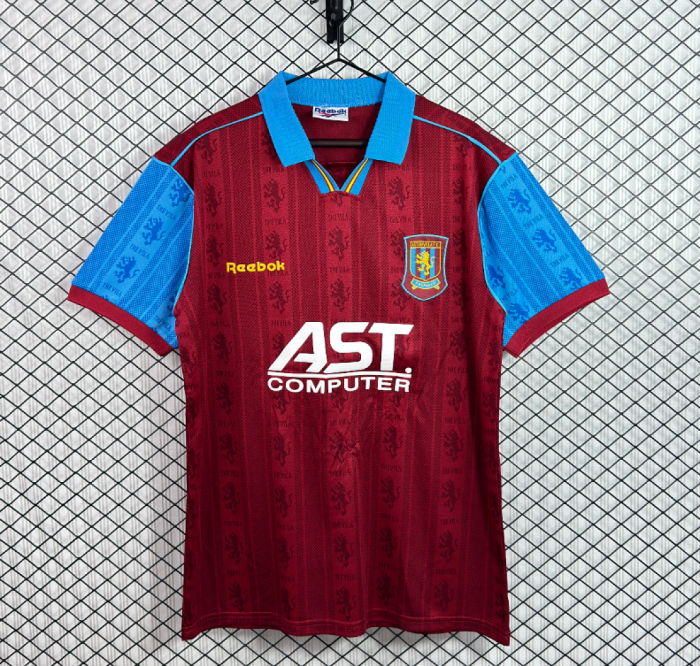 Retro Jersey 1995-1996 Aston Villa Home Soccer Jersey Vintage Football Shirt