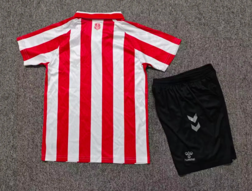 Youth Uniform Kids Kit 2026-2027 Sunderland Home Soccer Jersey Shorts Child Football Set