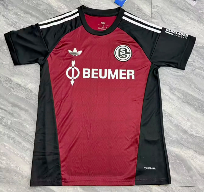 Fan Version 2026-2027 Schalke 04 Red Goalkeeper Soccer Jersey Football Shirt