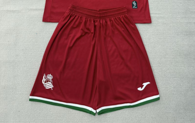 Fan Version 2026-2027 Real Sociedad Third Away Red Soccer Shorts Football Shorts