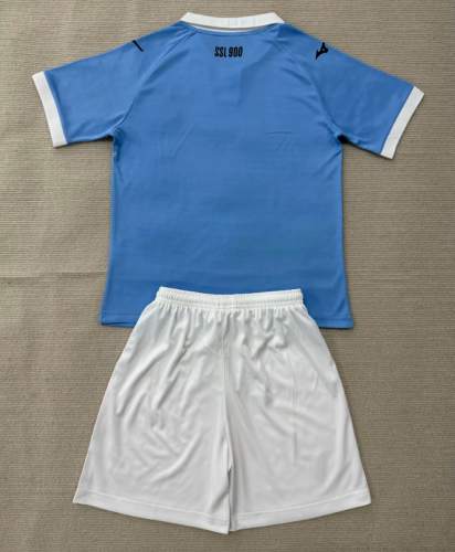 Youth Uniform Kids Kit 2026-2027 Lazio Home Soccer Jersey Shorts Child Football Set