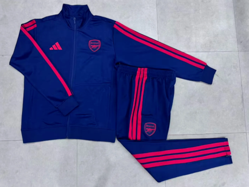 2026-2027 Arsenal Dark Blue Soccer Tracksuit Jacket Football Jacket and Pants