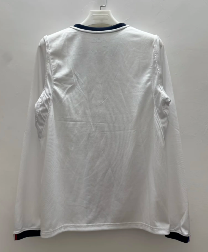 Long Sleeve Fan Version 2026-2027 PSG Away White Soccer Jersey Paris Football Maillot