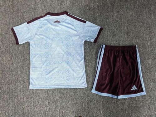 Youth Uniform Kids Kit 2026-2027 Aston Villa Away Soccer Jersey Shorts Child Football Set