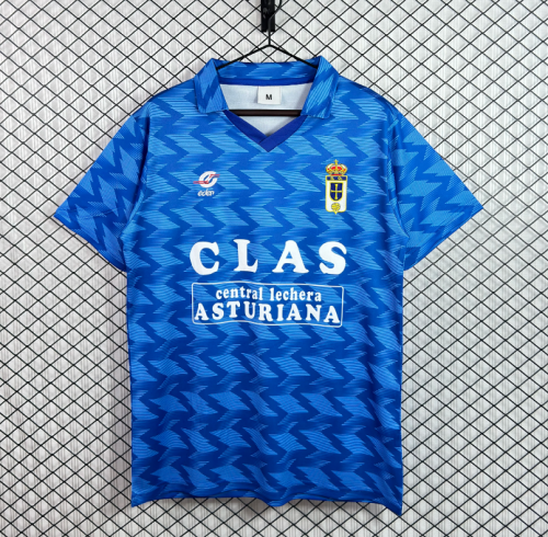 Retro Jersey 1989-1990 Real Oviedo Home Soccer Jersey Vintage Football Shirt