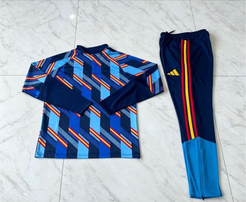 with 2 Stars 2026-2027 Spain Colorful Soccer Training Sweater and Pants Football Kit