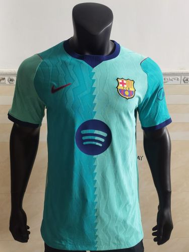 with Midea Barca Camisetas de Futbol Player Version 2026-2027 Barcelona Third Away Green Soccer Jersey