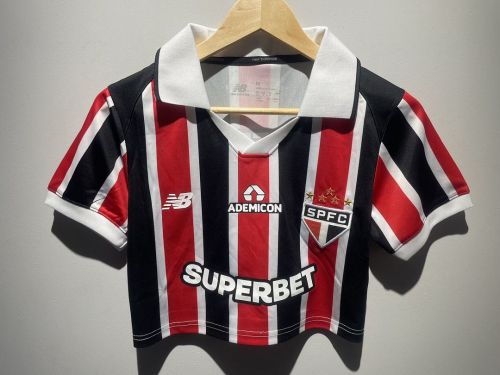 Women 2026-2027 Sao Paulo Away Crop Soccer Shirt Girl Football Jersey