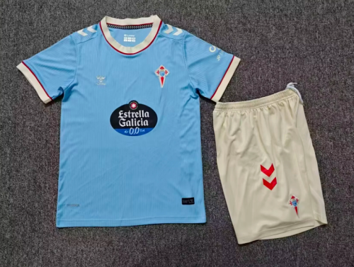 Youth Uniform Kids Kit 2026-2027 Celta Home Soccer Jersey Shorts Child Football Set