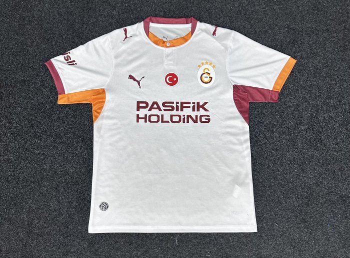 with Sponor Logo Fan Version 2026-2027 Galatasaray Away White Soccer Jersey Football Shirt
