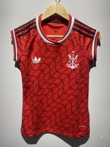 without Sleeve Women 2026-2027 Flamengo Third Away Red Soccer Jersey Girl Football Shirt