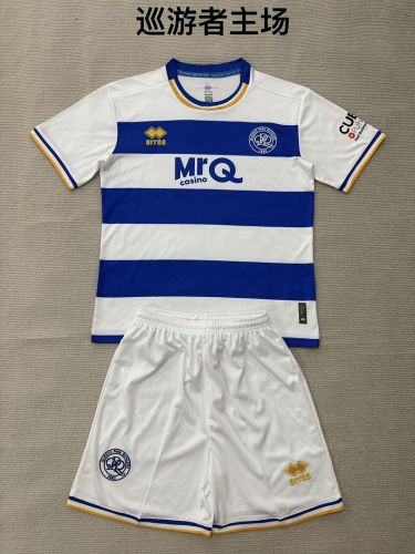 Youth Uniform Kids Kit 2026-2027 Queens Park Rangers Home Soccer Jersey Shorts Child Football Set