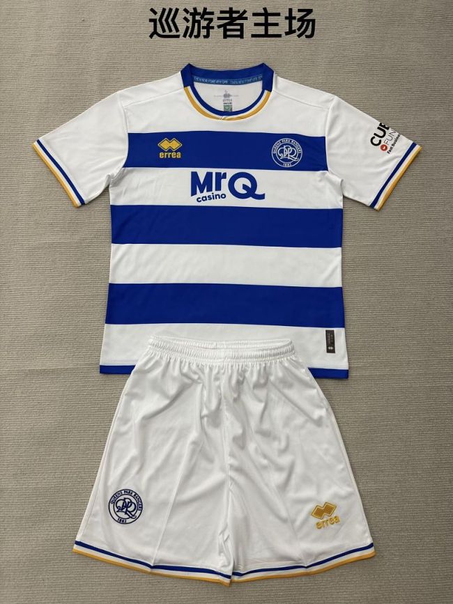 Youth Uniform Kids Kit 2026-2027 Queens Park Rangers Home Soccer Jersey Shorts Child Football Set