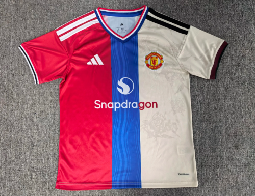 Fans Version 2026-2027 Manchester United Red/Blue/White Soccer Jersey Man United Football Shirt