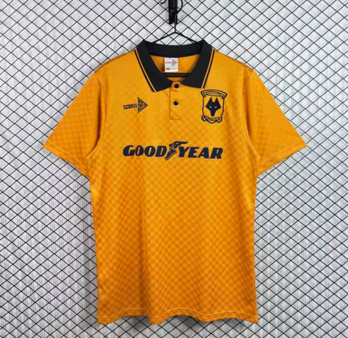 Retro Jersey 1990-1991 Wolves Jersey Wolverhampton Wanderers Home Football Shirt Soccer Jersey