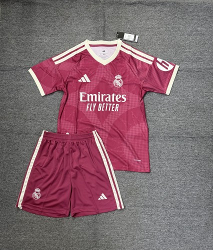 Adult Uniform 2026-2027 Real Madrid Third Away Pink Soccer Jersey Shorts Men's Football Kit