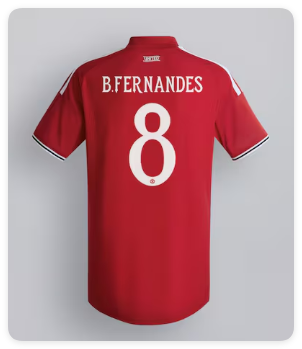 with UCL Lettering Fans Version 2026-2027 Manchester United B.FERNANDES 8 Home Soccer Jersey Man United Football Shirt
