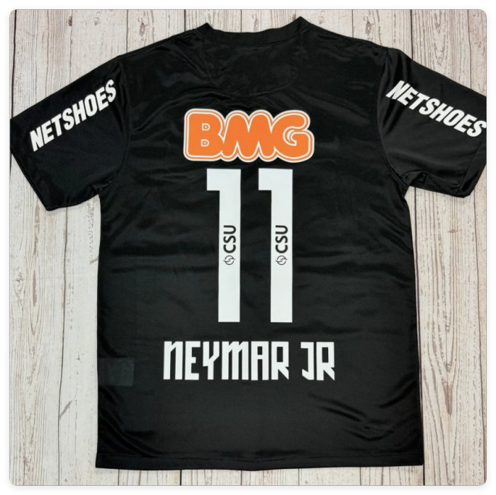 Retro Jersey 2012-2013 Santos NEYMAR JR 11 Black Soccer Jersey Vintage Football Shirt