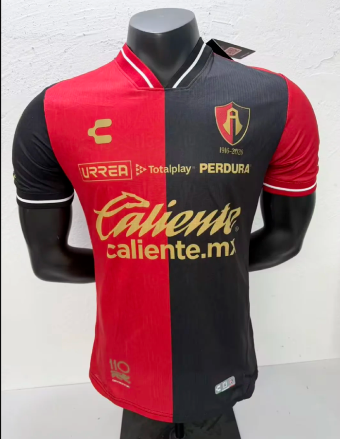 Player Version 2025-2026 Club Atlas Home Soccer Jersey Football Shirt