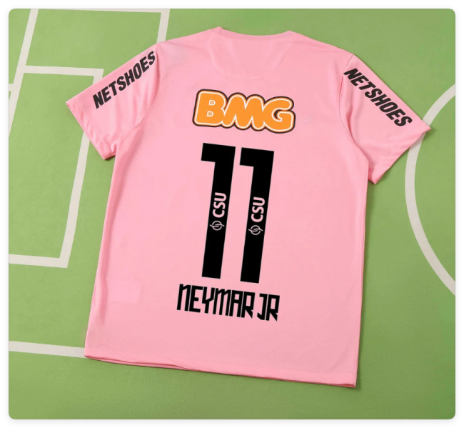 Retro Jersey 2012-2013 Santos NEYMAR JR 11 Pink Soccer Jersey Vintage Football Shirt