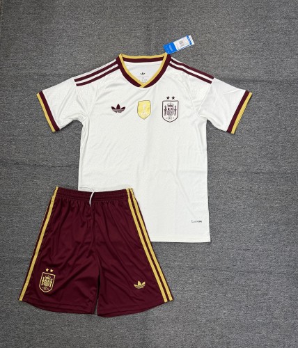 with 2 Stars+FIFA World Champions 2026 Patch Adult Uniform Spain 2026 Away Soccer Jersey Shorts España Camisetas de Futbol Kit