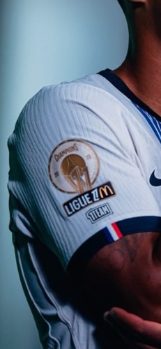 with 2 Stars+LIGUE 1 Champions Patch Player Version 2026-2027 PSG Away White Soccer Jersey Paris Football Maillot
