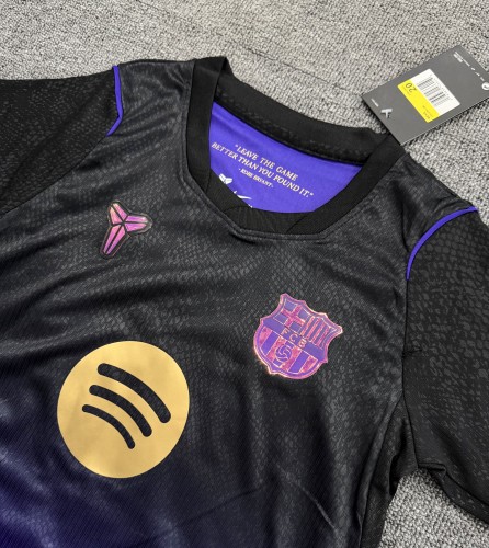 Adult Uniform Barca Camisetas de Futbol 2026-2027 Barcelona Away Black/Purple Soccer Jersey Shorts