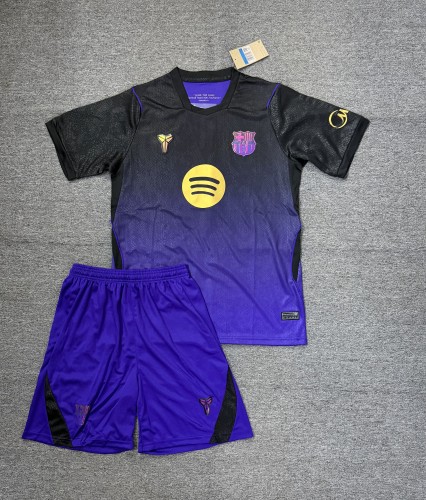 Adult Uniform Barca Camisetas de Futbol 2026-2027 Barcelona Away Black/Purple Soccer Jersey Shorts