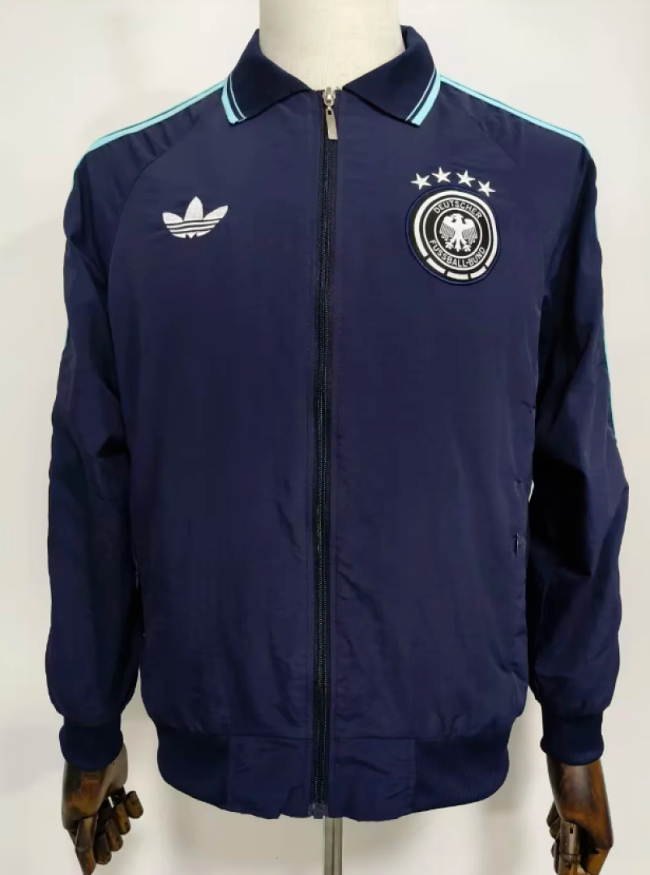 2026-2027 Germany Dark Blue Soccer Windbreaker Jacket Football Jacket
