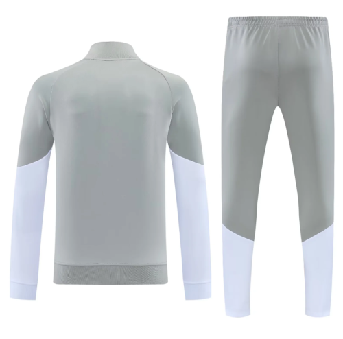 2026-2027 Liverpool Grey/White Soccer Tracksuit Jacket Football Jacket and Pants