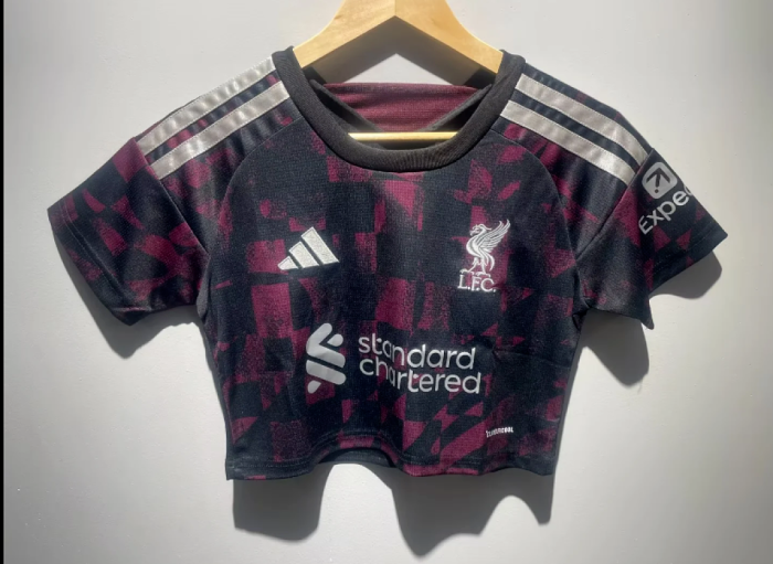 Women 2026-2027 Liverpool Third Away Crop Soccer Shirt Girl Football Jersey