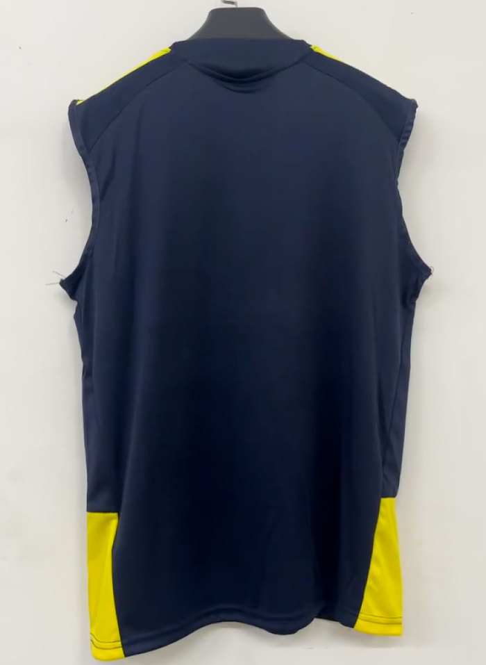 Fan Version 2026-2027 Leeds United Black/Yellow Soccer Training Vest Football Shirt