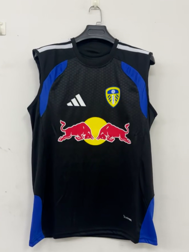 Fan Version 2026-2027 Leeds United Black/Blue Soccer Training Vest Football Shirt