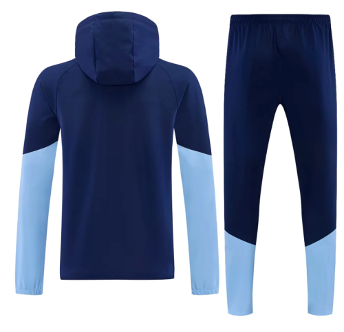 2026-2027 Bayern Munich Dark Blue Soccer Windbreaker Tracksuit Jacket Football Jacket and Pants